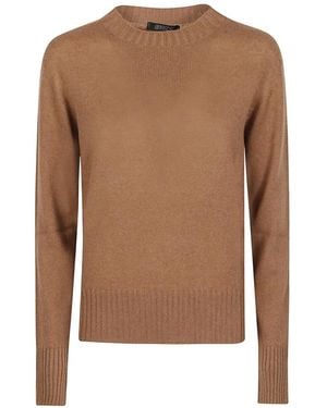 Aragona Fein Gestrickter Kaschmirpullover - Braun