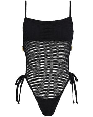 Amir Slama X Jade Picon Openwork Swimsuit - Black