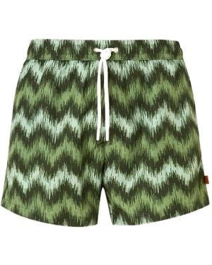 Missoni Zigzag Pattern Swim Shorts - Green