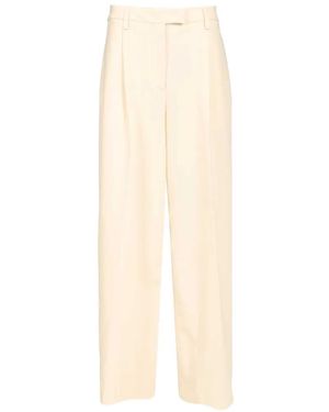 Thelatest Deva Wide Leg Pleated Palazzo Trousers - White