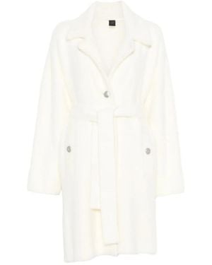 Pinko Belted Coat - White