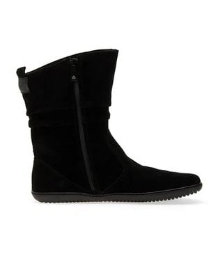 Groundies Odessa Slouchy Suede Ankle Boots - Black