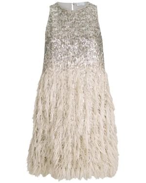 Brunello Cucinelli Dazzling Dégradé Mini Dress - White
