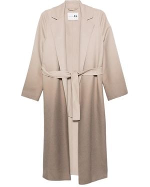 Manzoni 24 Belted-Waist Coat - Natural