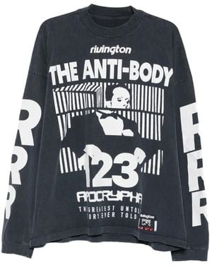 RIVINGTON roi Rebis Graphic-Print Long-Sleeve T-Shirt - Black