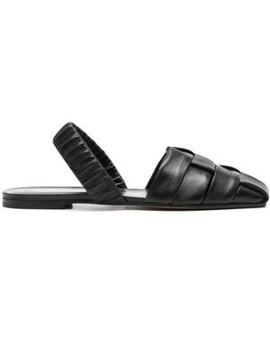 Emporio Armani Leather Court Shoes - Black