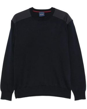 Paul & Shark Panelled Wool Jumper - Black