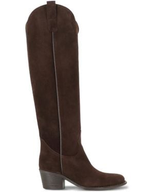 SALLE DE MODE Suede Boots - Brown