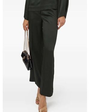 Liviana Conti High-waisted Pressed-crease Trousers - Black