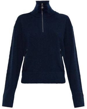 Victoria Beckham Jersey Milano Con Media Cremallera - Azul