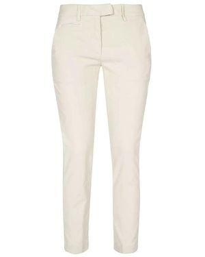 Dondup Cotton-Blend Slim Pants - White