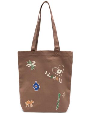 ALÉMAIS Bolso Shopper Estampado - Marrón