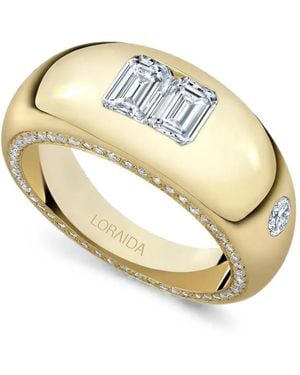 Loraida Vortex Emerald And Diamond Ring - Metallic