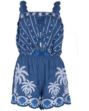 FARM Rio Bestickter Strampler - Blau