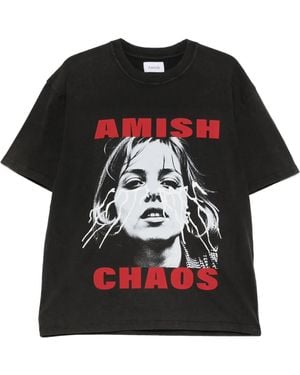AMISH Caos T-Shirt - Schwarz