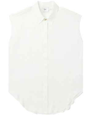 Aje. Solana Sleeveless Shirt - White