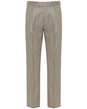 ZEGNA Pressed-Crease Formal Pants - Gray