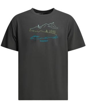 Montbell T-Shirt Mit Grafischem Print - Schwarz