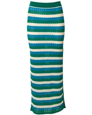 Dodo Bar Or June Striped Maxi Skirt - Green