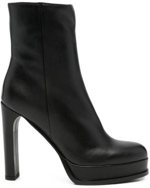 Chantal Platform Ankle Boots - Black