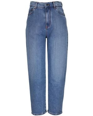 Kiton Button-Fastening Jeans - Blue