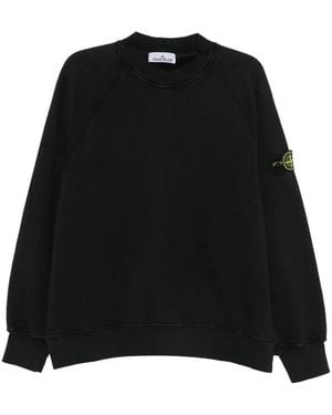 Stone Island Sweatshirt Mit Raglanärmeln - Schwarz