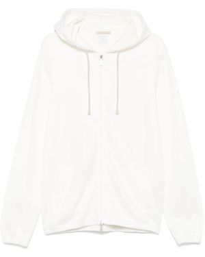 Eleventy Zip-Up Hoodie - White