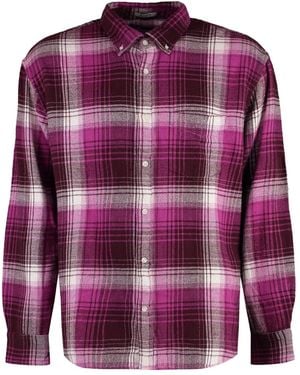 GANT Checked Cotton Shirt - Purple