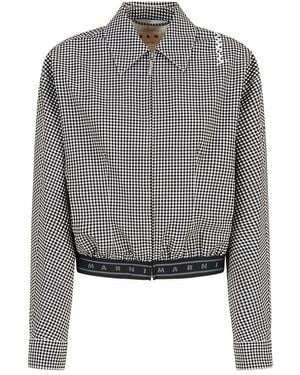 Marni Checked Jacket - Gray