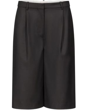 Loulou de Saison Shorts Con Pieghe - Nero