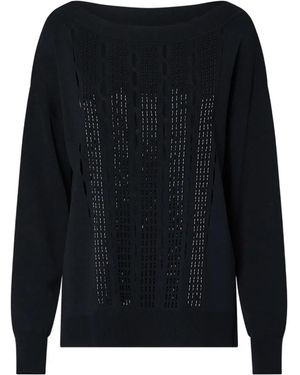 Liu Jo Jumper With Embroidered Cut-Outs - Black