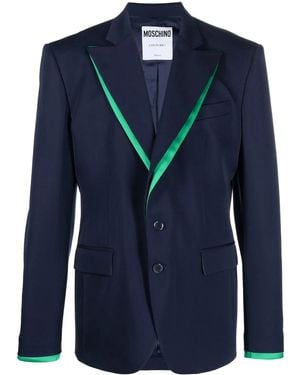 Moschino Single-Breasted Tailored Blazer - Blue