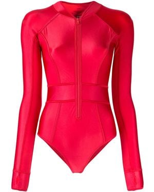 Duskii Cerise Long Sleeve Suit - Red