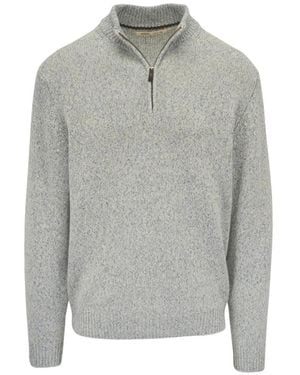 Maurizio Baldassari Half-Zip Knit Jumper - Grey