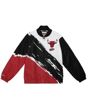Mitchell & Ness "Nba Chicago Bulls" Paintbrush Windbreaker Jacket - Red