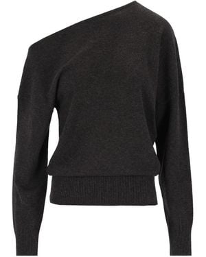 arch4 Wiki Asymmetric One-Shoulder Sweater - Black