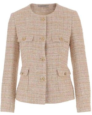 Tagliatore Button Flap-Pocket Jacket - Natural