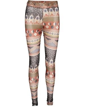 Henrik Vibskov Geometric-Pattern Leggings - Brown