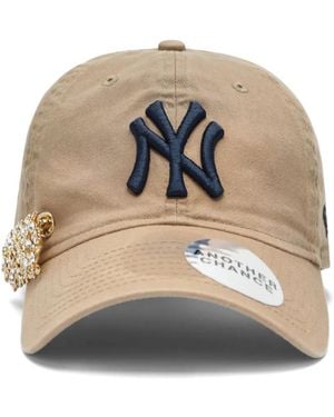 ANOTHER CHANCE Baseballkappe Mit Kristallverzierung Und Logo-Stickerei - Natur