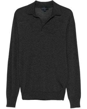 Sease Wool Polo Shirt - Black