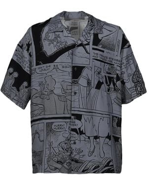 PORTER CLASSIC Disney Aloha Cinderella Print Shirt - Grey