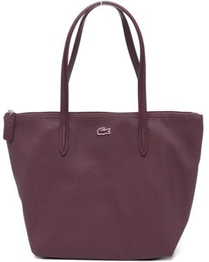 Lacoste Logo-Embroidered Tote Bag - Purple