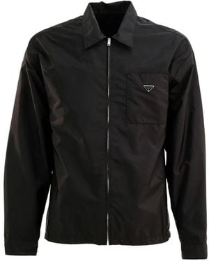 Prada Triangle-Logo Jacket - Black