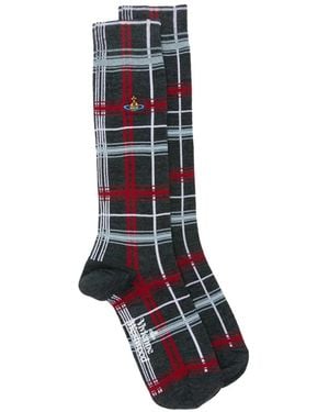 Vivienne Westwood Orb Tartan Socks - Blue