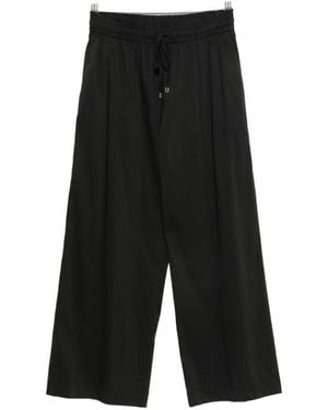 Clips Drawstring-Waist Pants - White