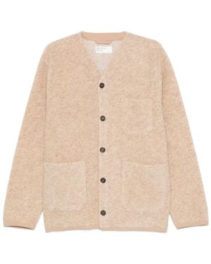 Universal Works Cardigan Con Bottoni E Tasca - Neutro