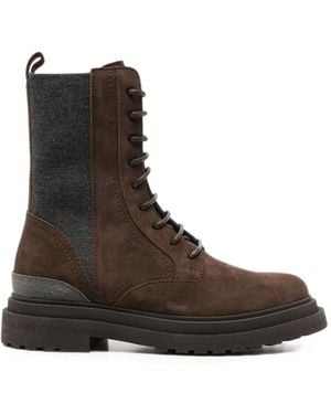Brunello Cucinelli Anfibi Stringati - Marrone