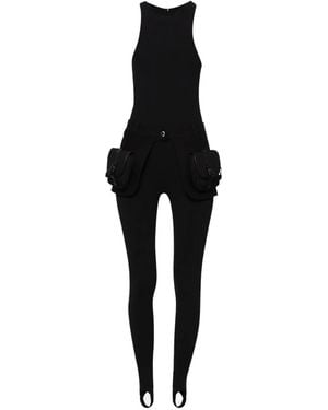 Coperni Basque Pocket-Detail Stirrup Jumpsuit - Black