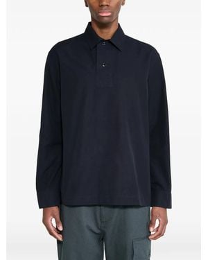 Margaret Howell Polo Con Falsatura Decentrata - Blu