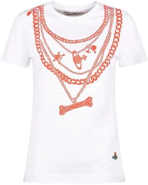 Vivienne Westwood T-Shirt Chain Peru - Bianco